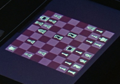 cropped screenshot of the chess game as seen on Dave's computer display in 2001: A Space Odyssey